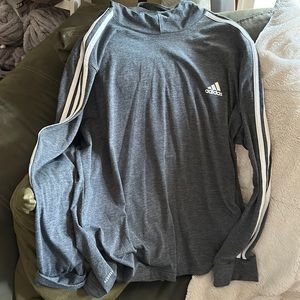 Adidas light weight hooded high neck shirt